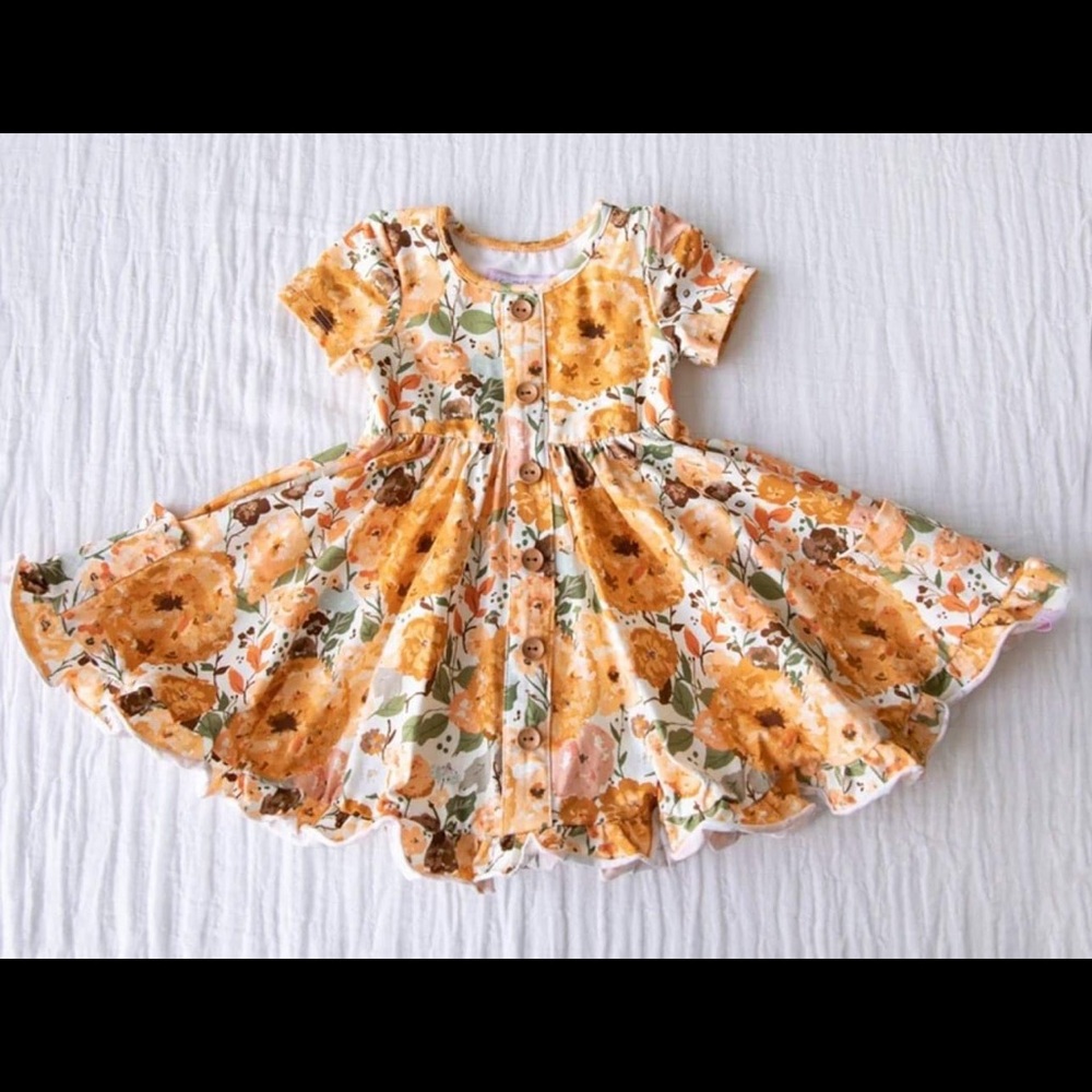 SweetHoney Fall Harvest Floral Dress Size 12 NWT - Picture 3 of 3